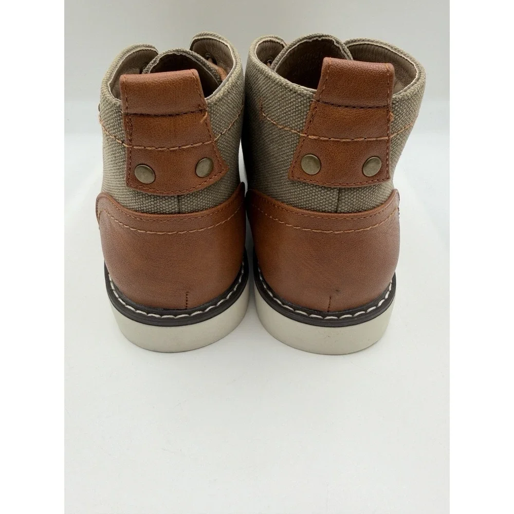 London Fog Belmont Boots,Mens 9M,Khaki Brown,Cognac,Lace Up Ankle Style